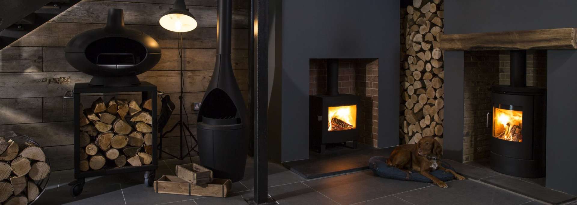 stoves and firewood showroom
